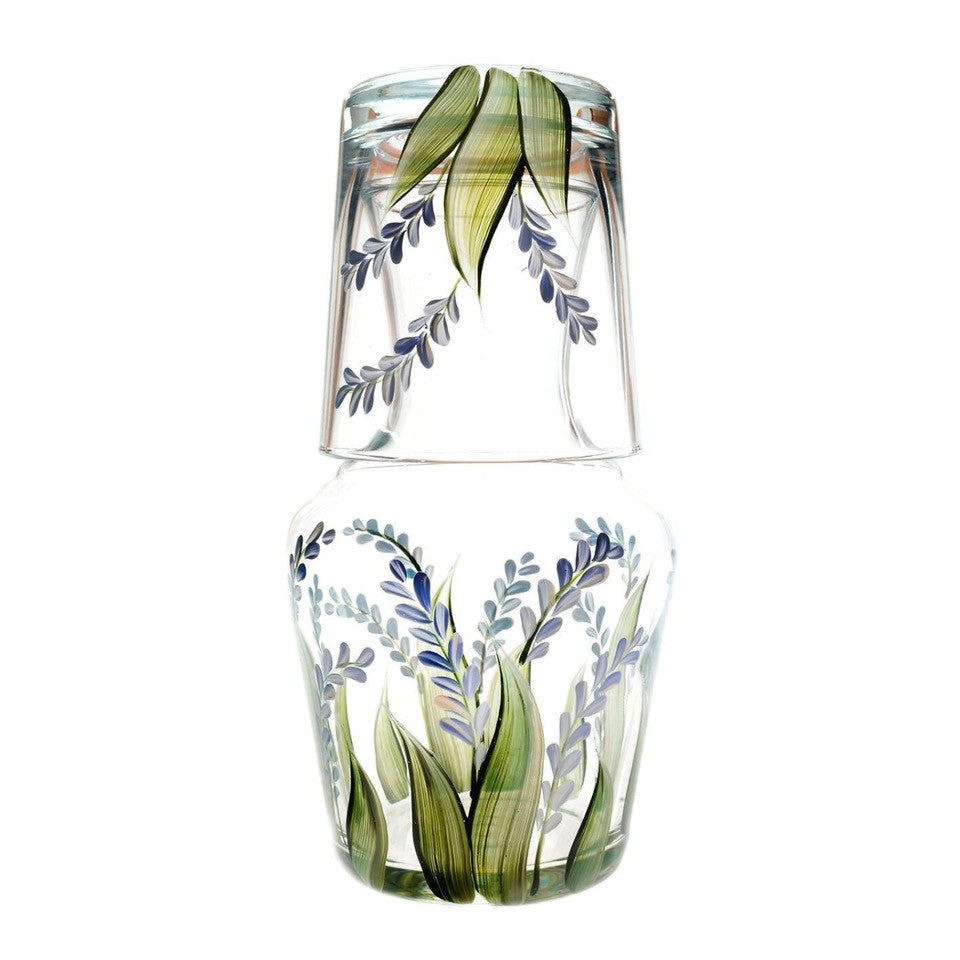 Petra Palumbo Sky Blue Lavender Carafe And Tumbler