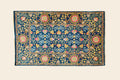 Hand-Knotted Pakistani Wool Rug in Navy Blue