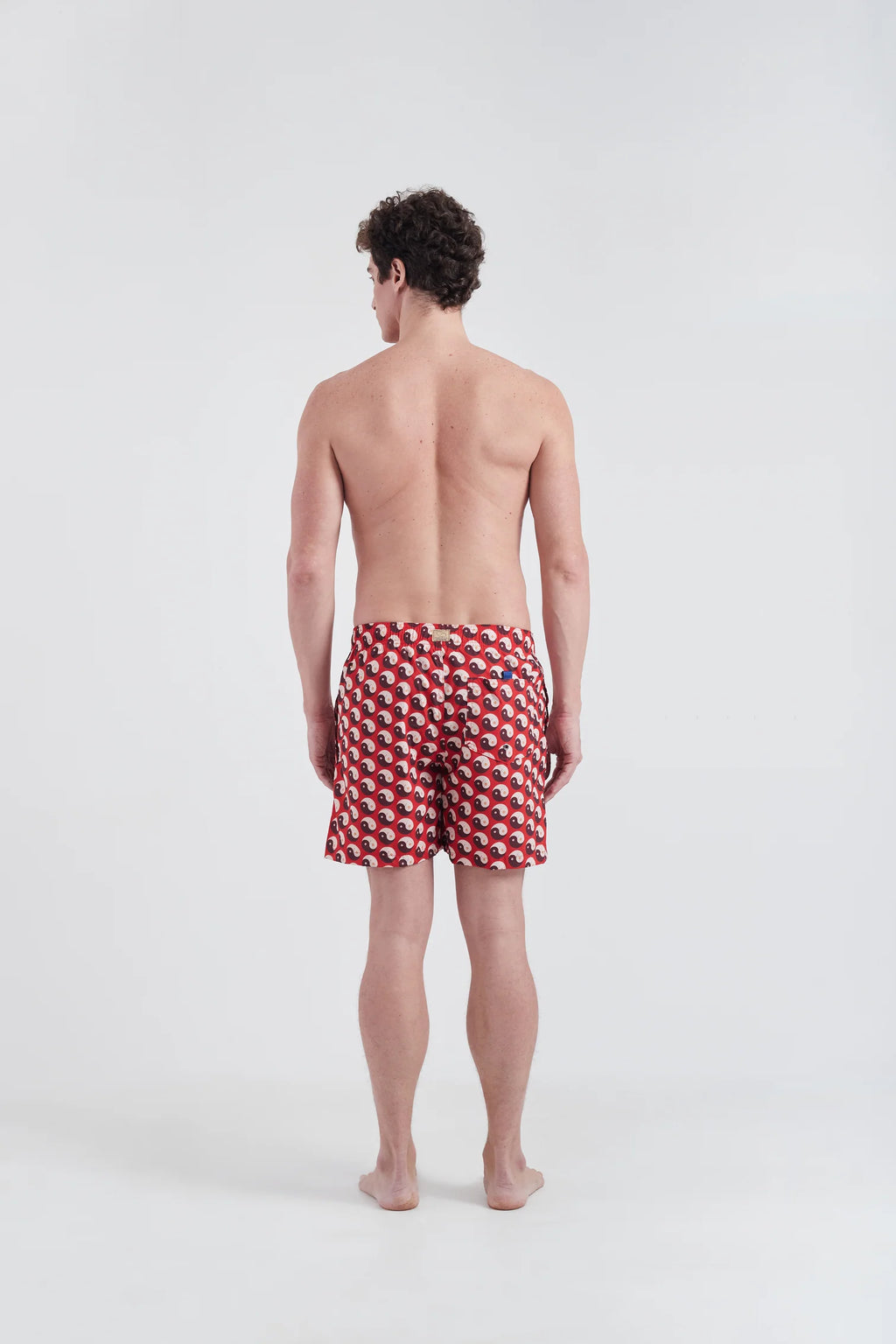 Yin and Out Swimming Trunks - Red