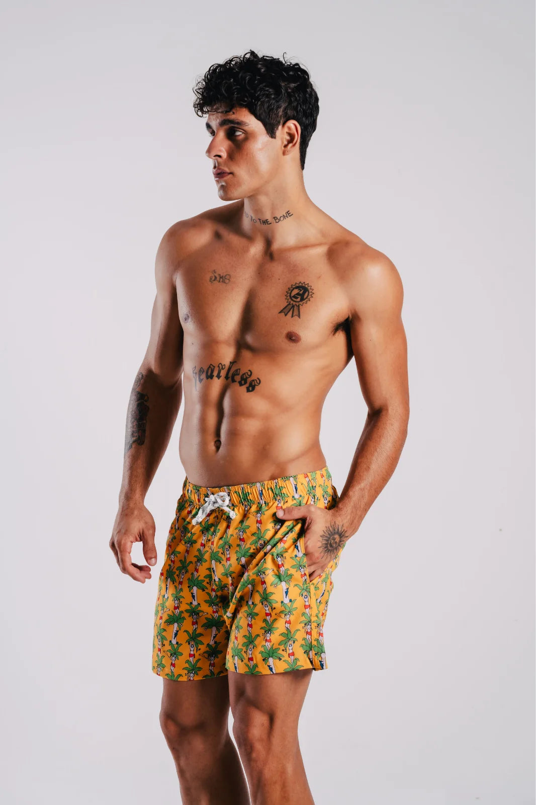 Fauna and Flora Swimming Trunks - Yellow