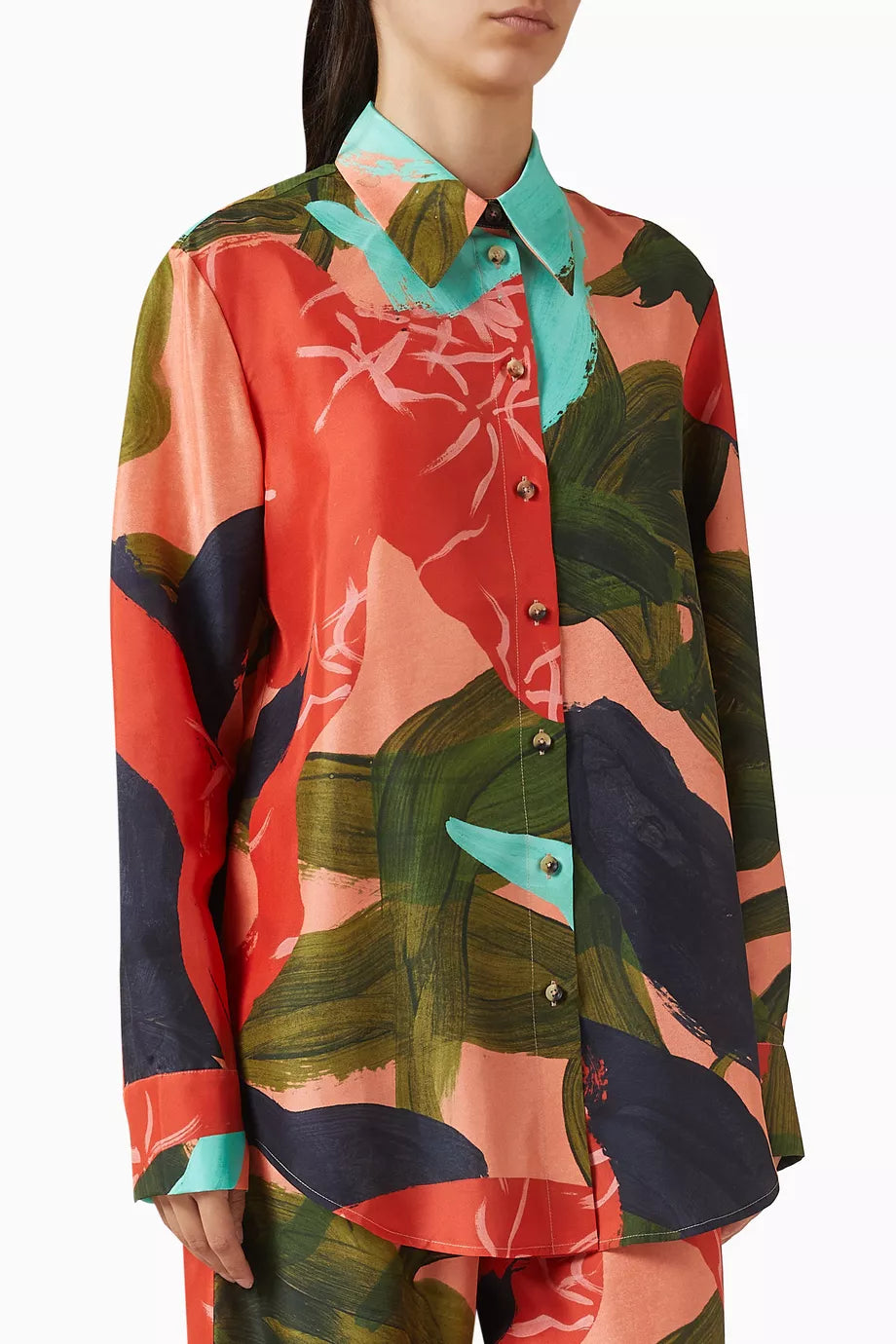Mauritius Silk Shirt - Hume Coral