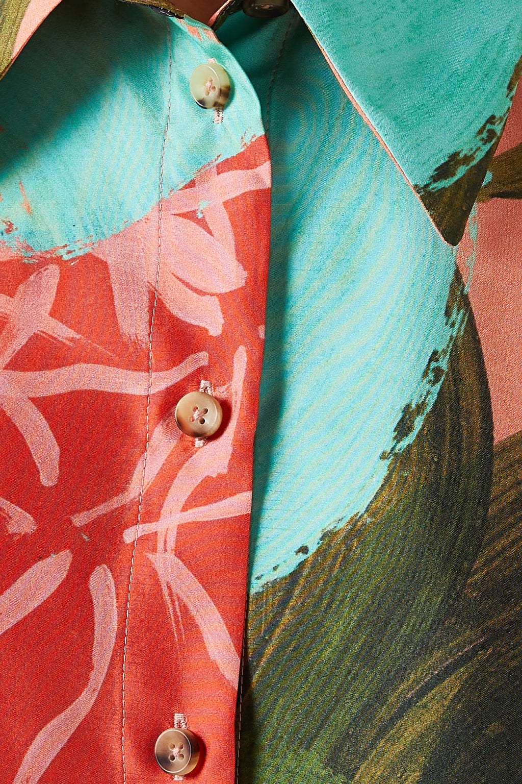 Mauritius Silk Shirt - Hume Coral