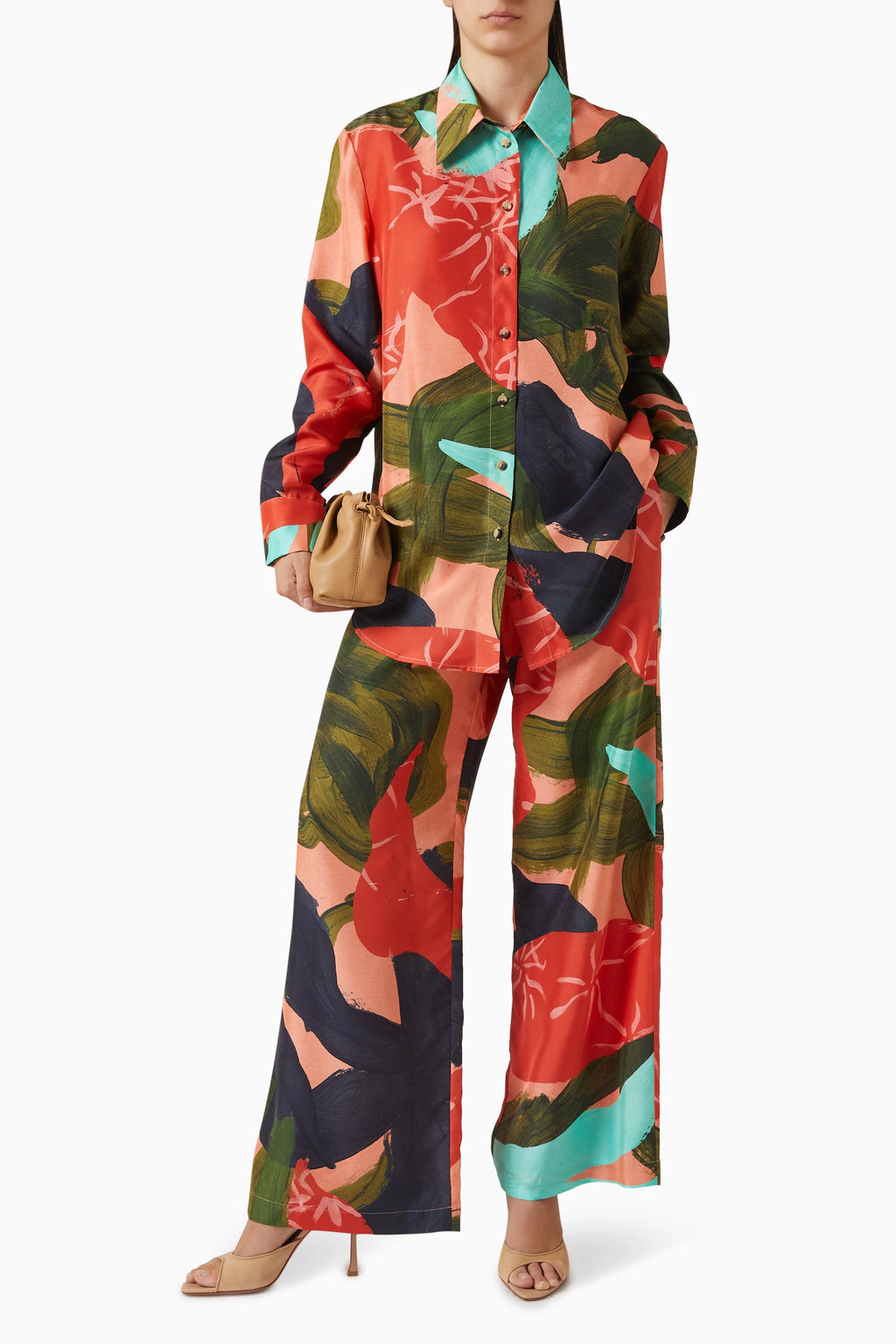 Hayling Silk Trouser - Hume Coral