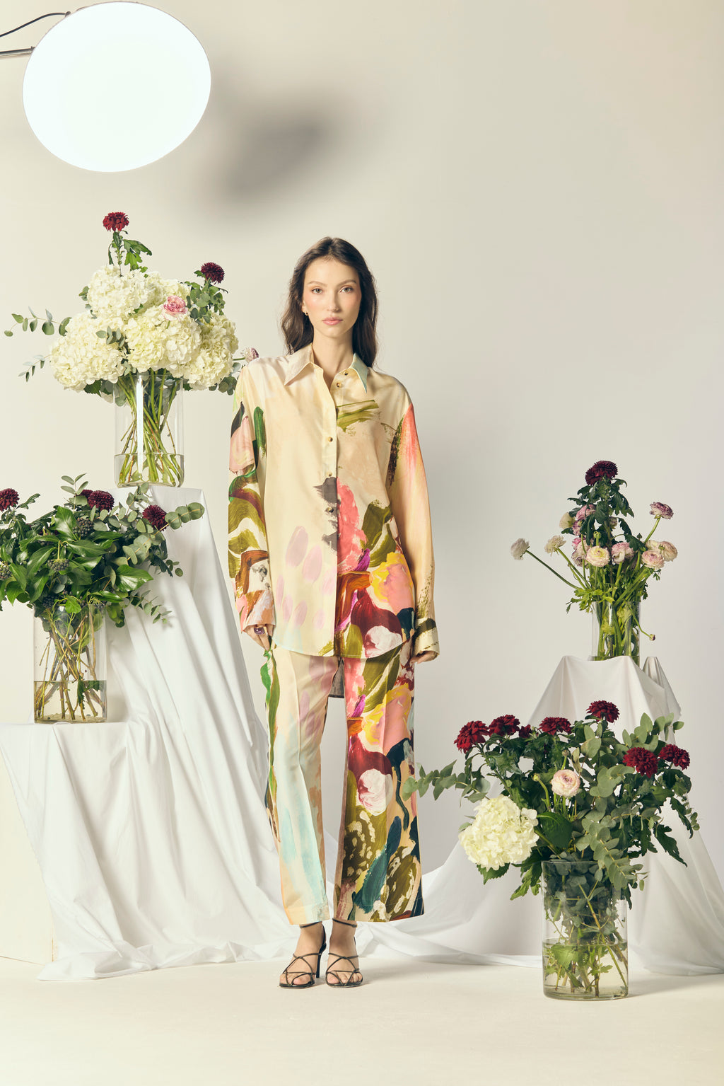 Mauritius Silk Shirt - Fleur Pink