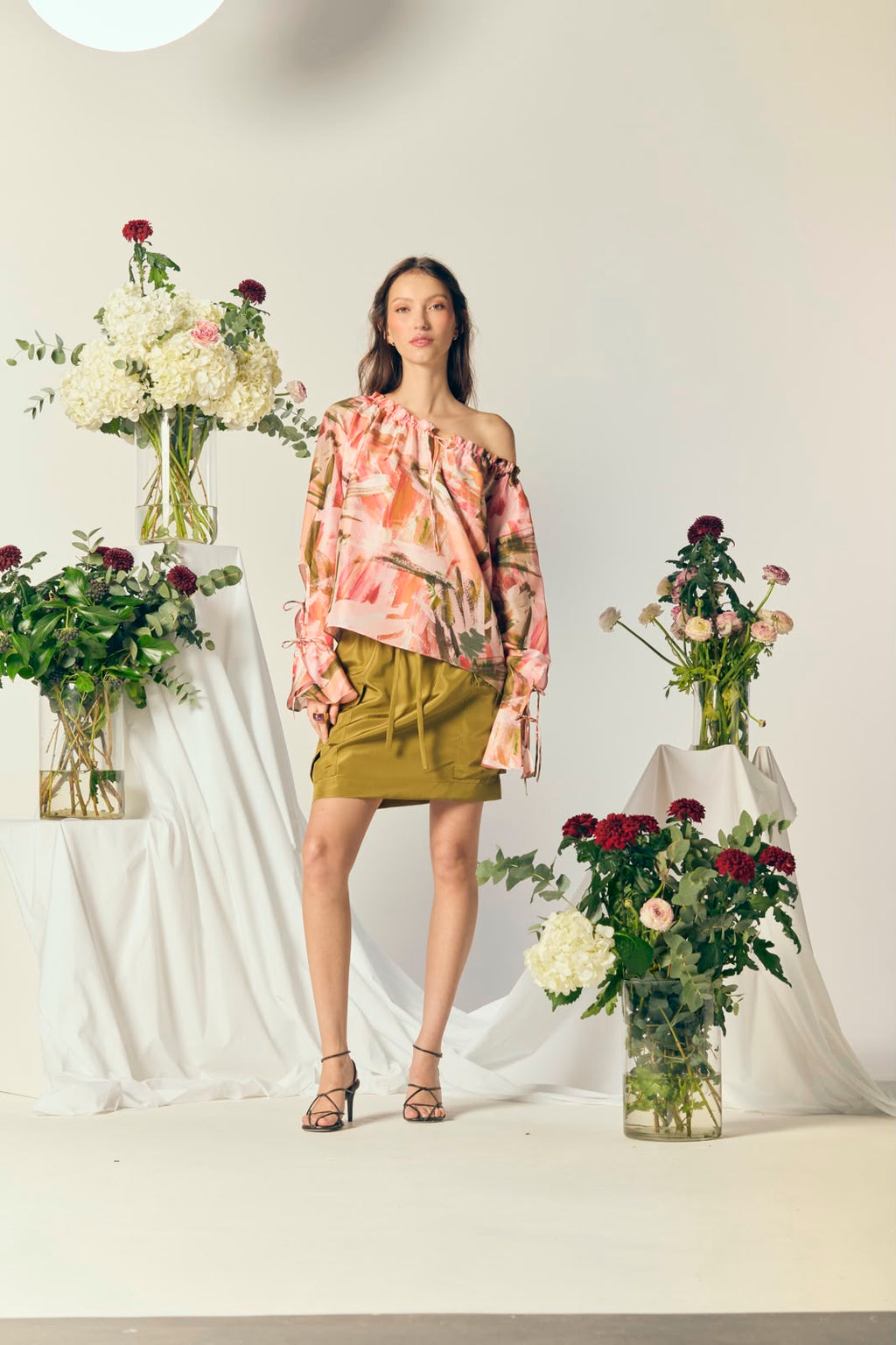 Nevis Silk Blouse - Fleur Pink