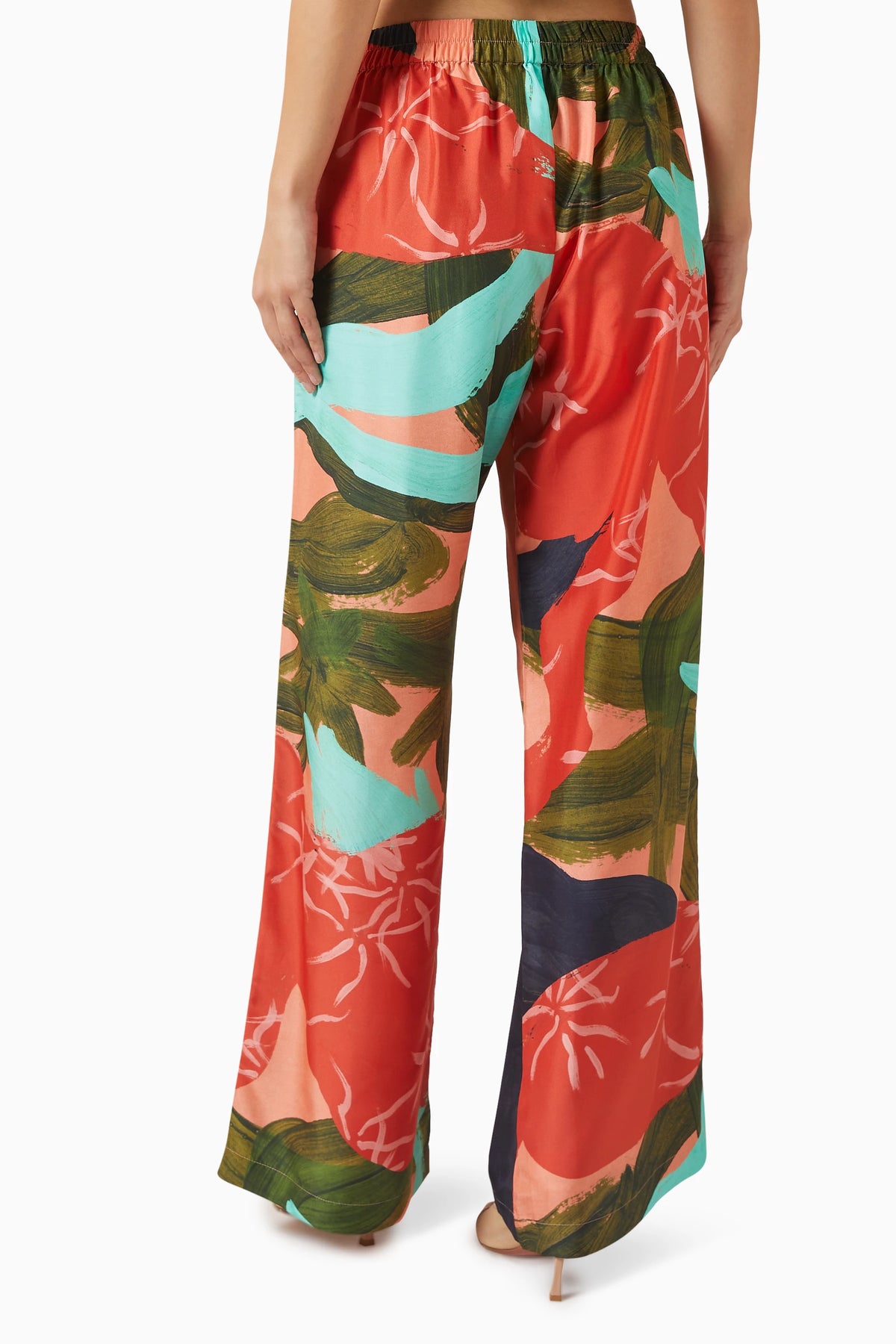 Hayling Silk Trouser - Hume Coral